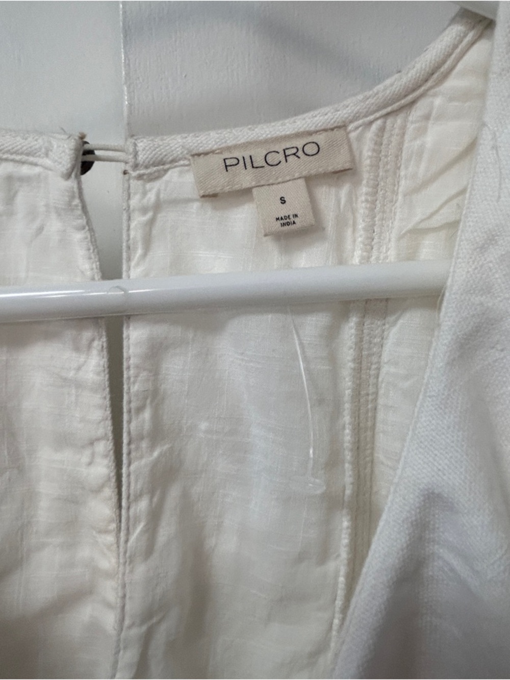 Pilcro Ruffle V-Neck Shift Dress Anthropologie size S (fits larger) - Picture 9 of 10